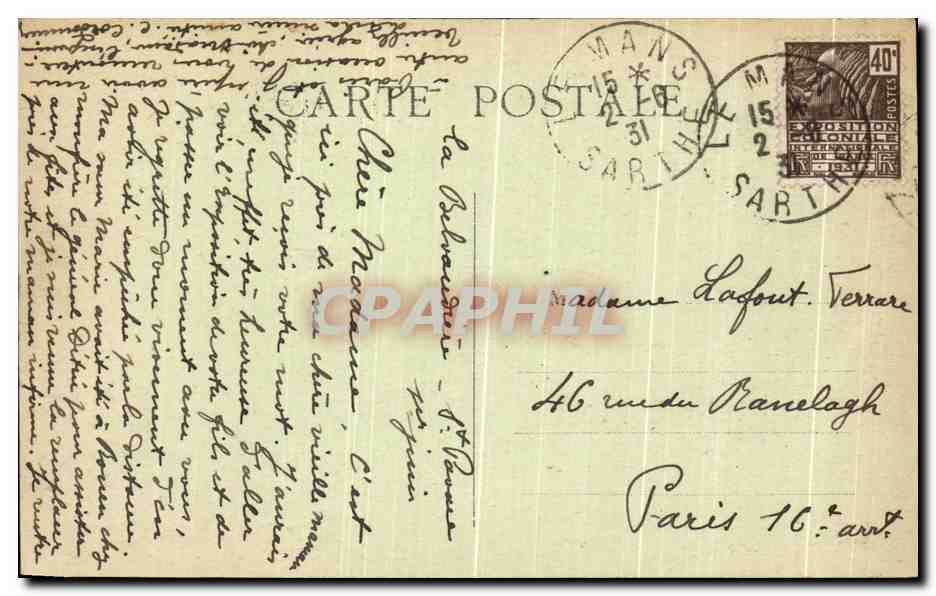 CPA Saint Pavace Les Bords De La Sarthe Un Beau Coin — Rückseite