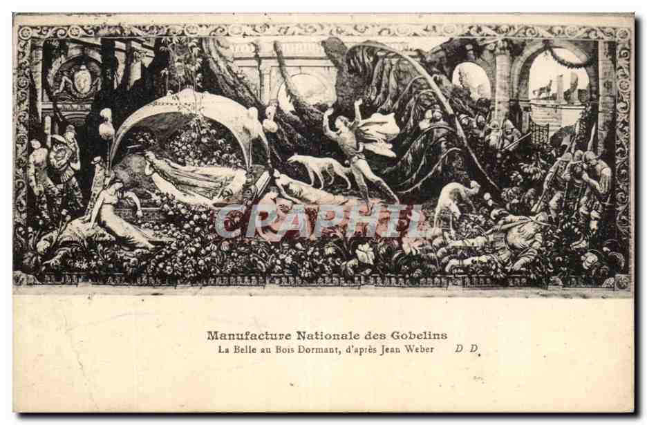 CPA Manufacture Nationale Des Gobelins La Belle Au Bois Dormant d'Apres Jean Weber