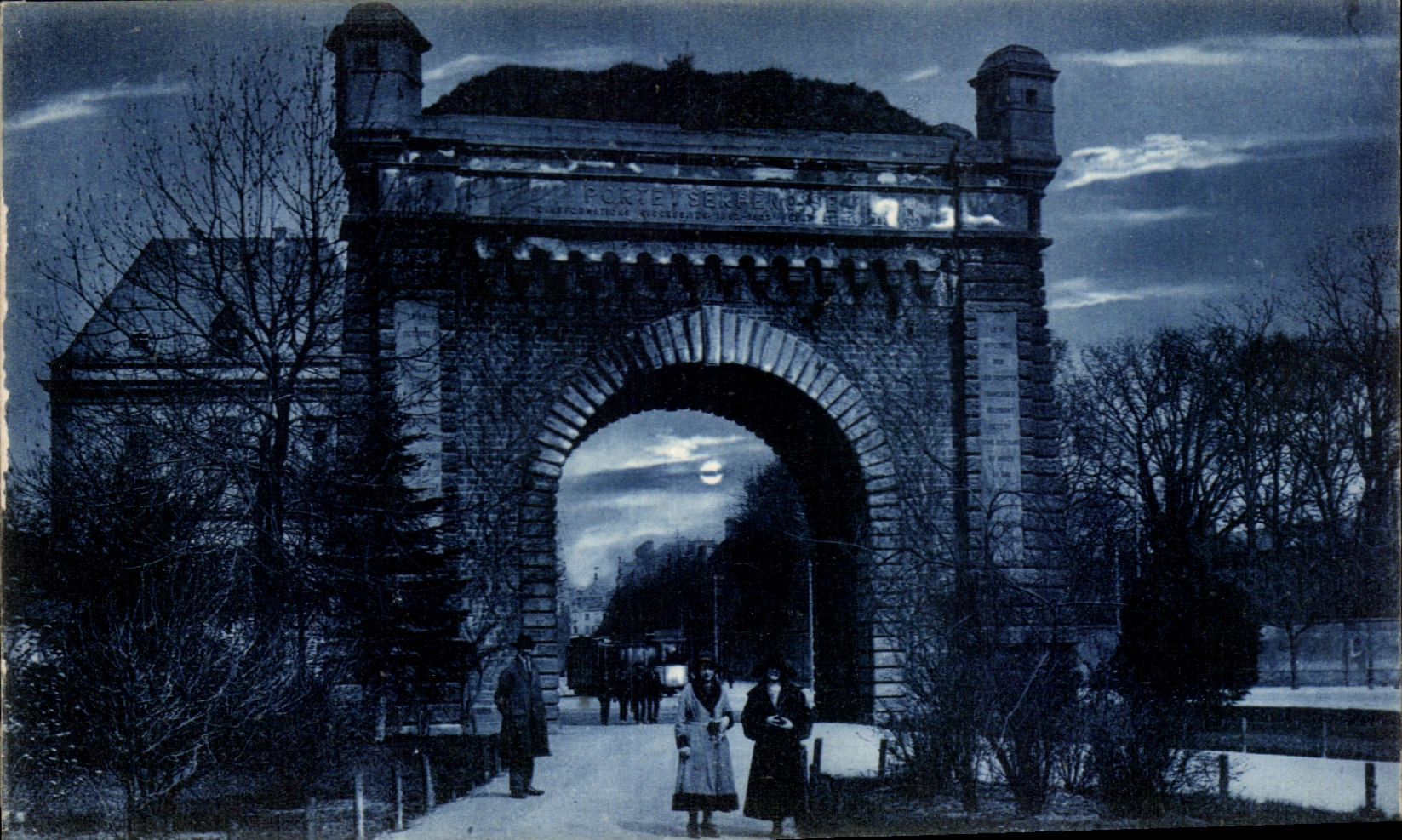 CPA Metz La Nuit La Porte Serpenoise