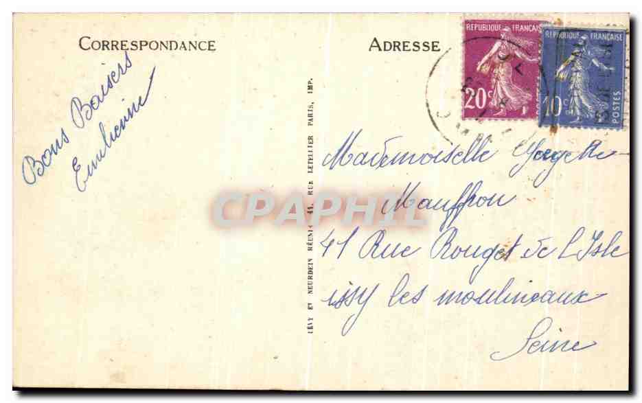 CPA Ault Onival La Digue Enfants — Rückseite