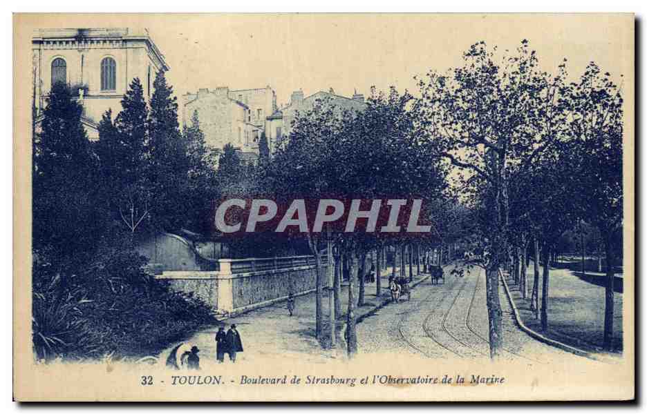 Toulon - Boulevard de Strasbourg et l'Observatoire de la Marine — éditeur G. Armad, Nantes, n°32