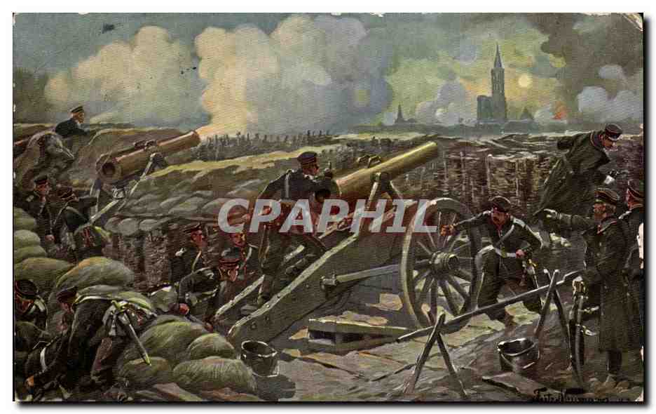 Antike Ansichtskarte Militaria 1870 1871 Straßburg