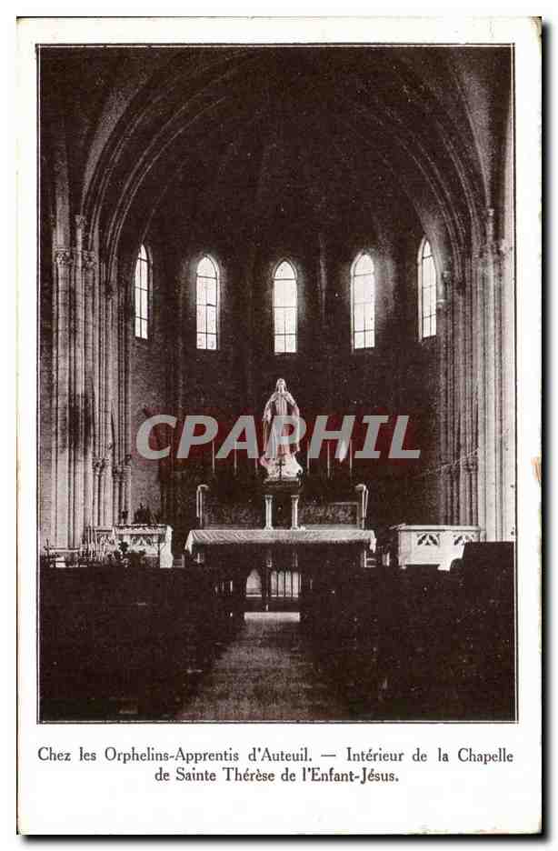 CPA Chez les Orphelins Apprentis d'Auteuil Interieur de la Chapelle de Sainte Therese de l'Enfant Jesus