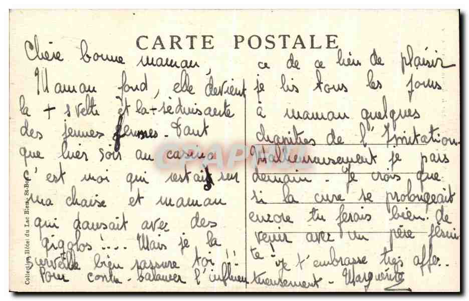 CPA Saint Bon Sur le Chemin de la Roziere — Rückseite
