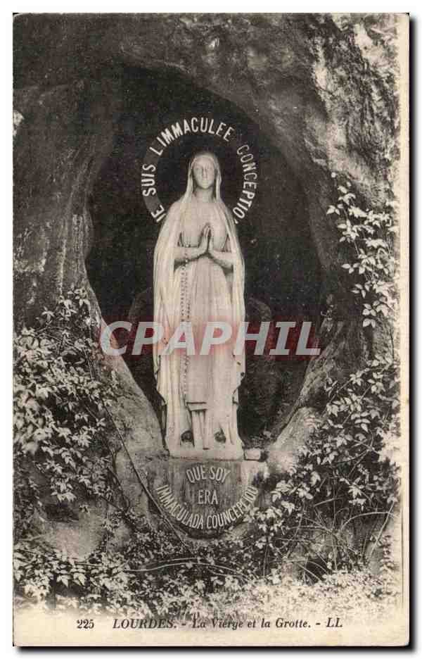 CPA Lourdes La Vierge et la Grotte