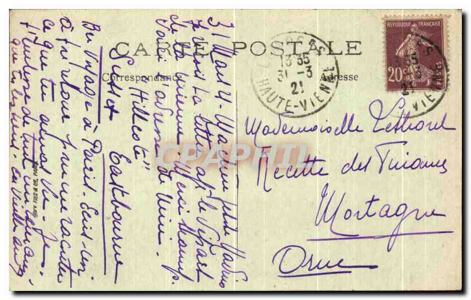 CPA Limoges Rue de la Boucherie  — Rückseite