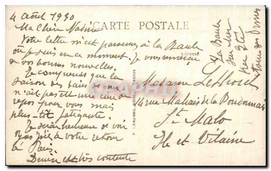 CPA La Baule sur Mer Plage et Remblai Anes — Rückseite
