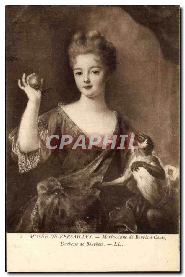 CPA Musee De Versailles Marie Anne de Bourbon Conti duchesse de Bourbon Singe