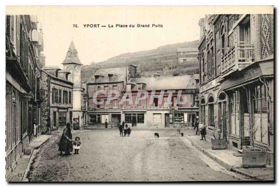 CPA Yport La Place Du Grand Puits