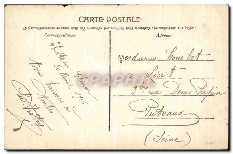 CPA En Morvan Chateau De Neuvelle par Chateau chinon  — Rückseite