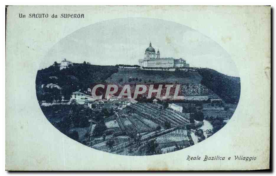 CPA Un Saluto Da Superga Reale Basilica e Villagio