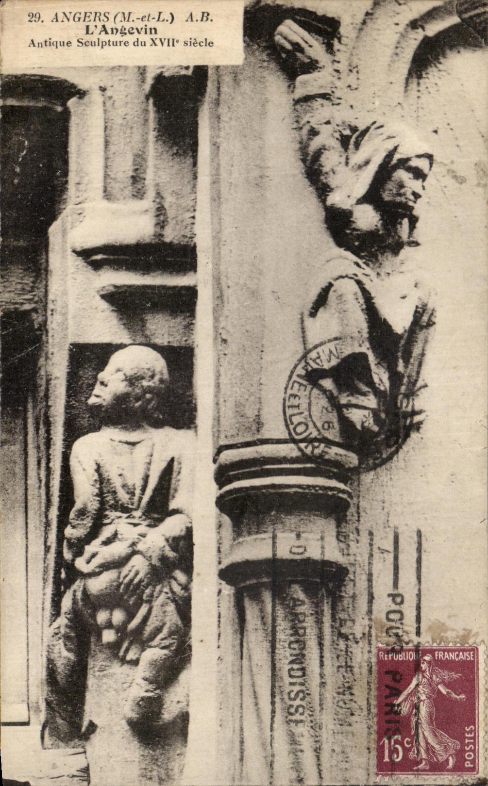 CPA Angers L'Angevin Antique Sculpture Du 17eme