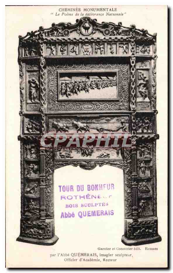 Cheminée monumentale — 'Le Poème de la délivrance Nationale' — Garnier et Coconnier édit. Rennes