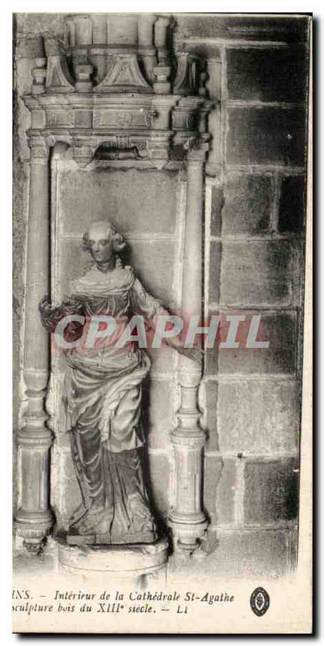 CPA Interieur De La Cathedrale St Agathe Moulins 