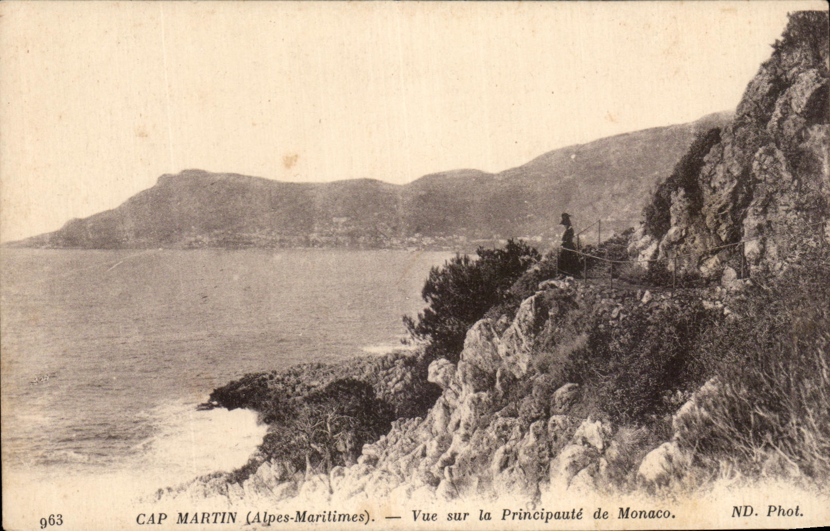 CPA Cap Martin Vue Sur La Principale De Monaco