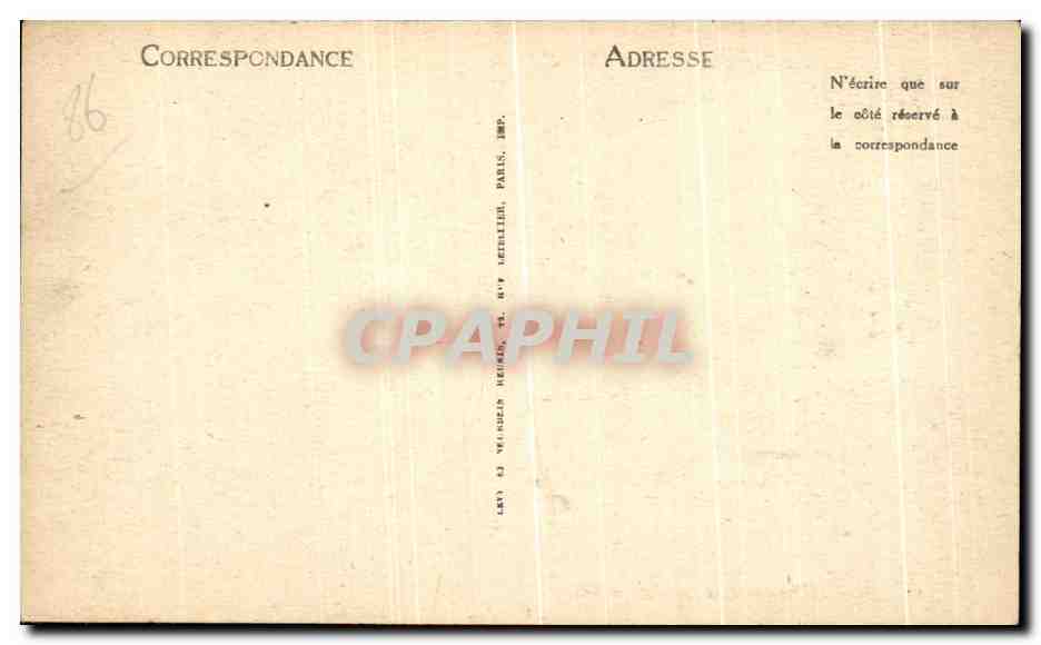 CPA Poitiers rue Carnot Tramway — Rückseite