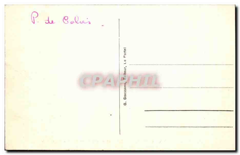 CPA Le Portel Statue de Notre Dame de Boulogne Laurent Goblet Sculpt — Rückseite