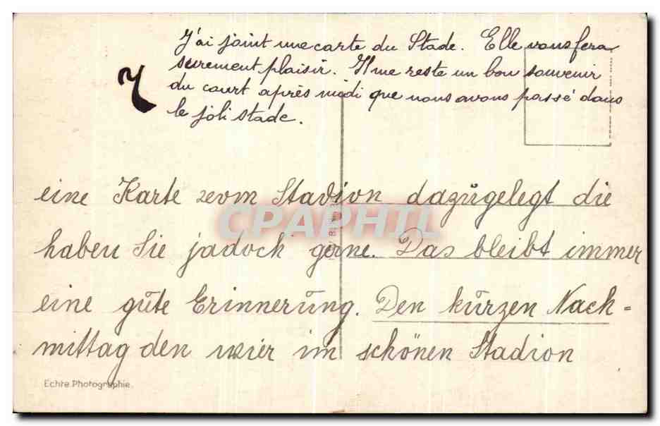 CPA Dusseldorf Zoologischer Garten — Rückseite