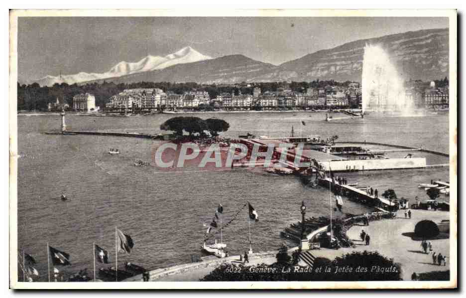 CPA Geneve La Rade et la Jetee des Paquis