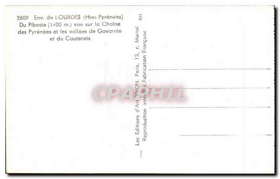 CPA De Lourdes Du Plbeste vue Sur La Chaine — Verso