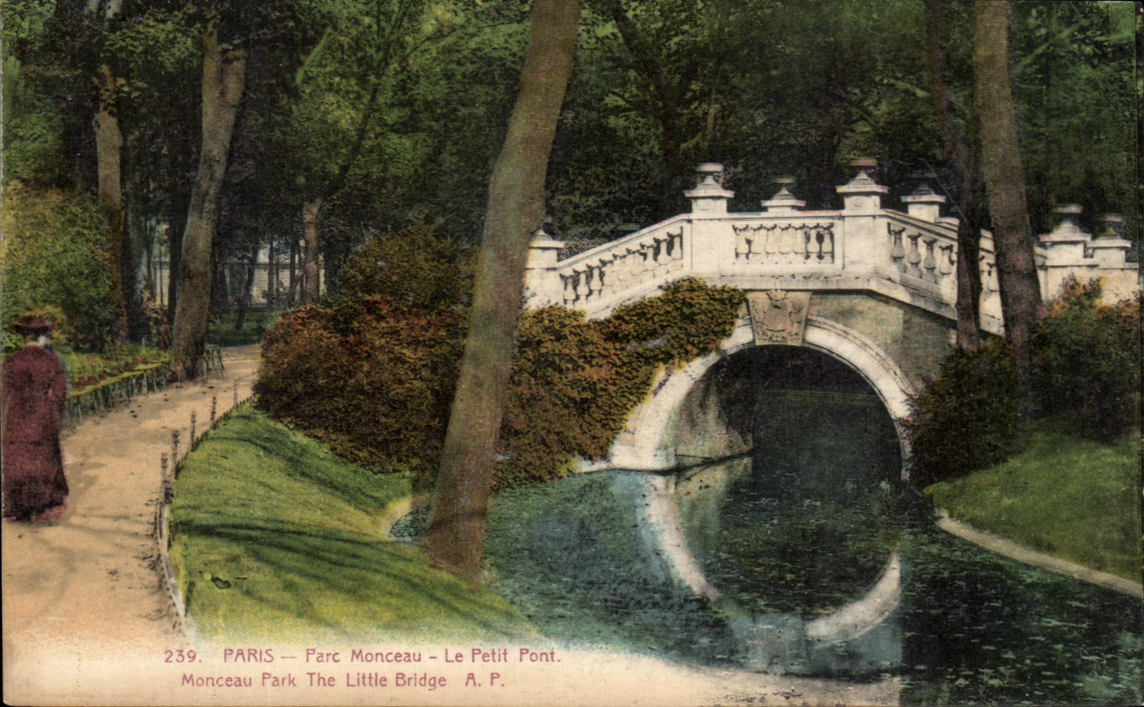 CPA Paris Parc Monceau Le Petit Pont 