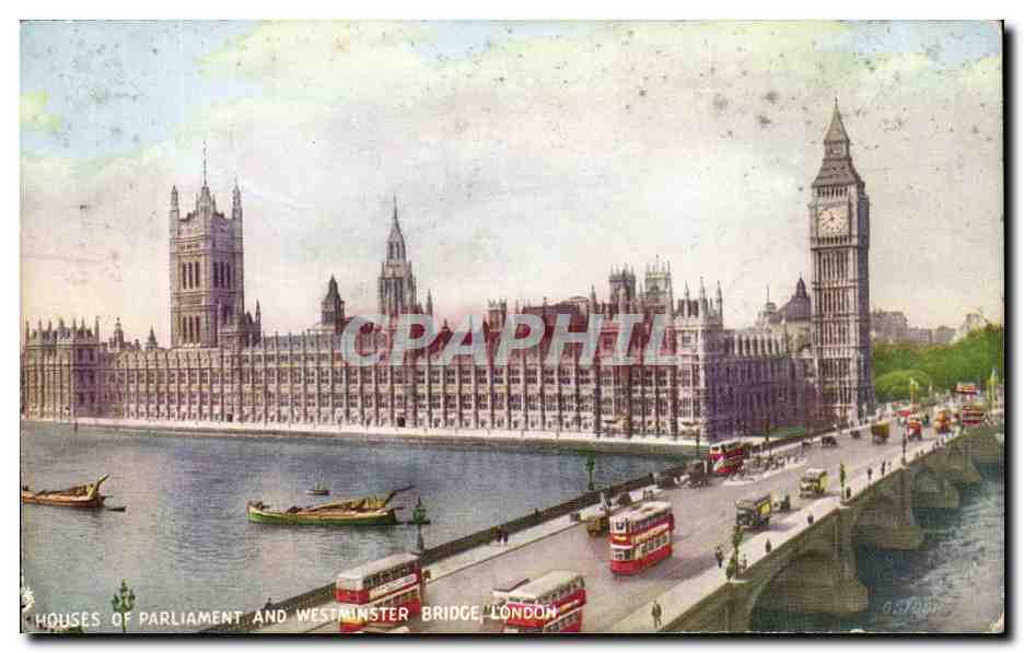 CPA Houses Of Parliament And Westminster Bridge London