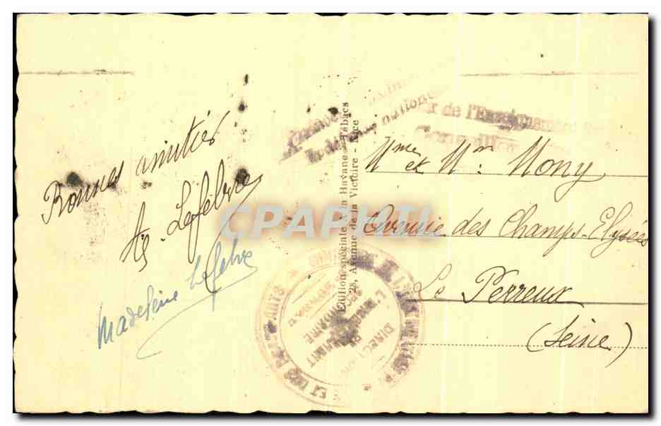CPA Nice Les Jardins Et Le Palais De La Jetee — Rückseite