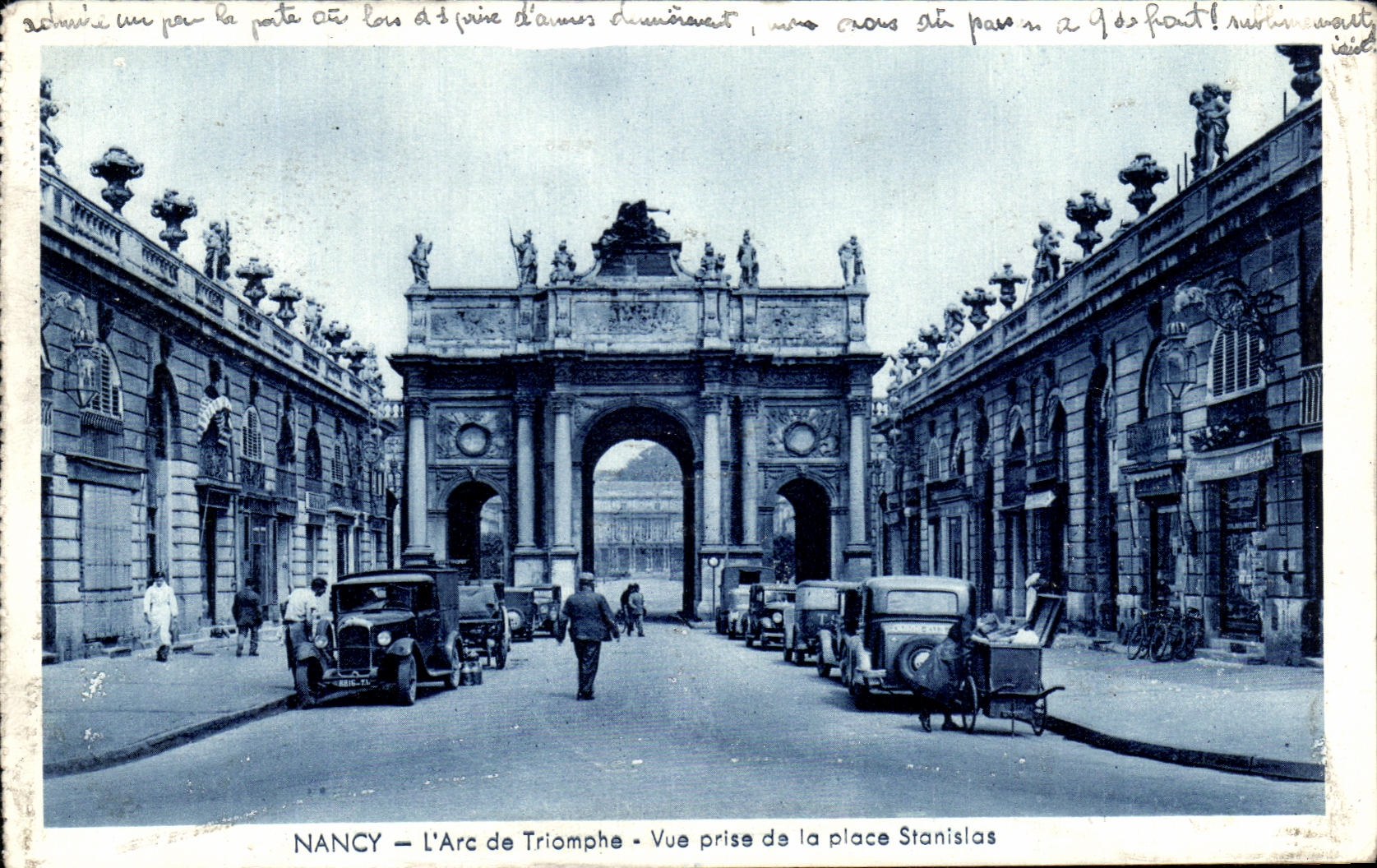 CPA Nancy L'Arc De Triomphe Vue Prise De La Place Stanislas
