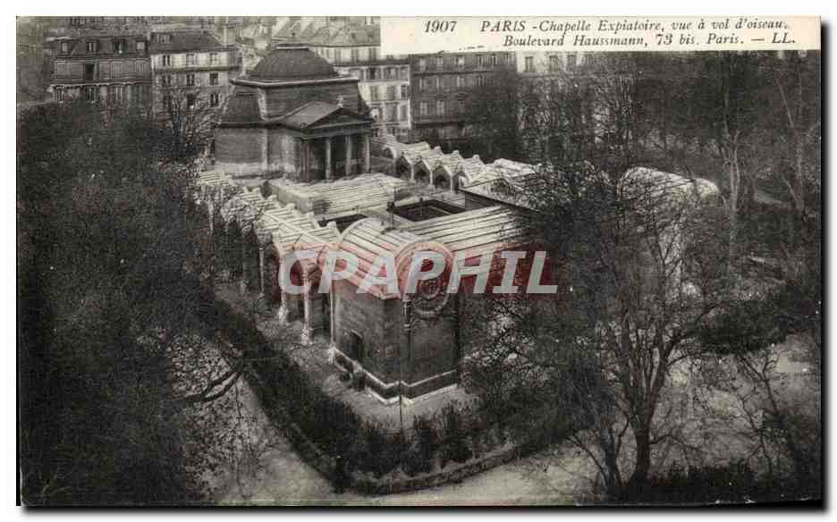 CPA Paris Chapelle Expiatoire Vue A Vol D'Oiseau Boulevard Haussmann