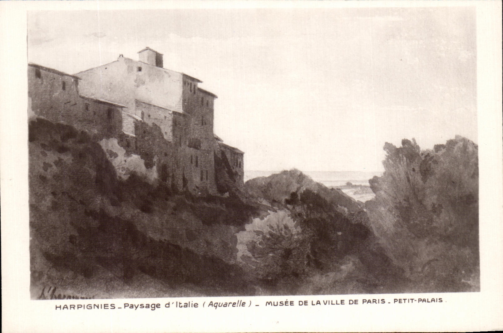 CPA Harpignies Paysage D'Italie Musee De La Ville De Paris