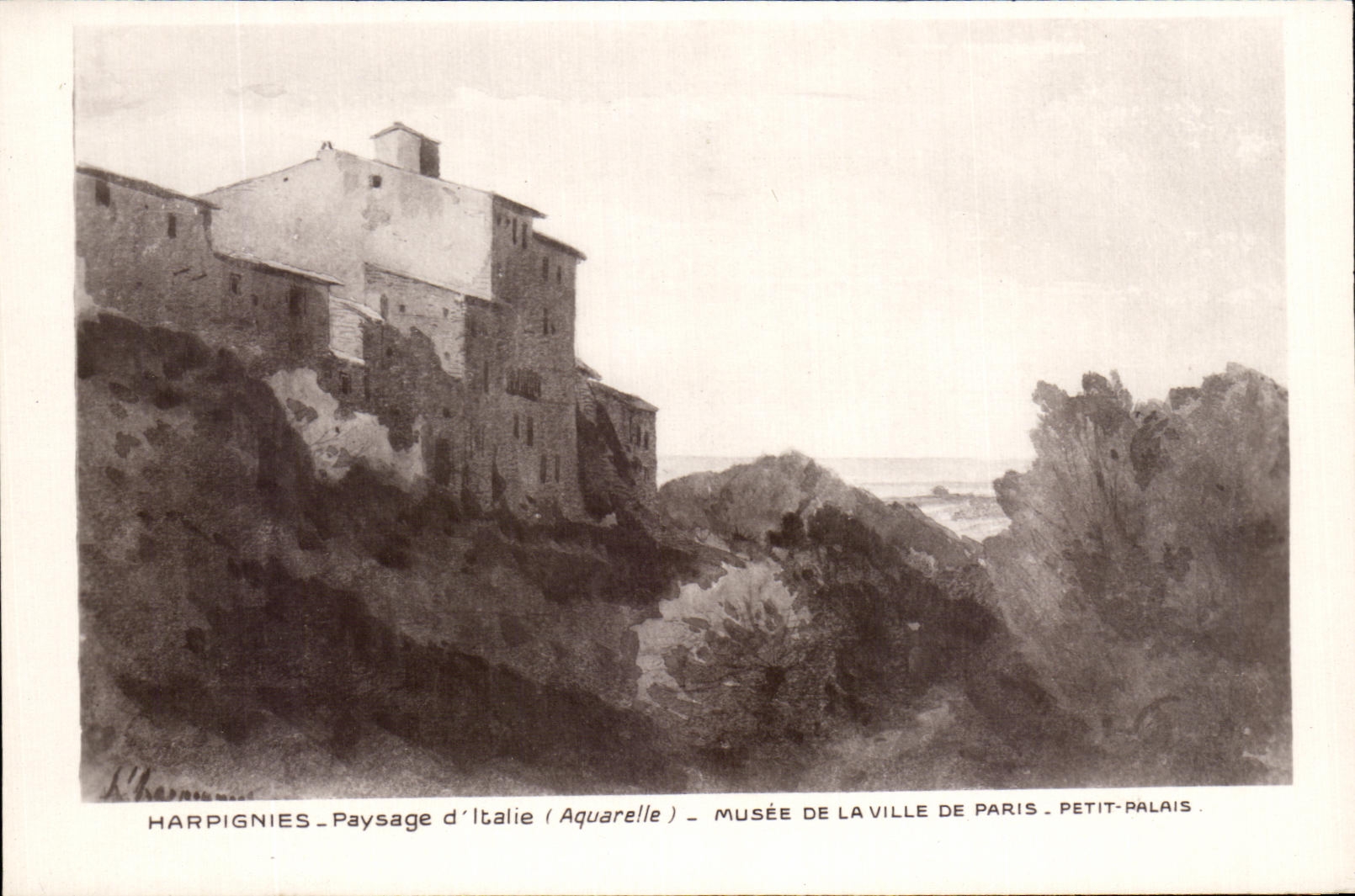 CPA Harpignies Paysage De l'Italie Musee De La Ville De Paris