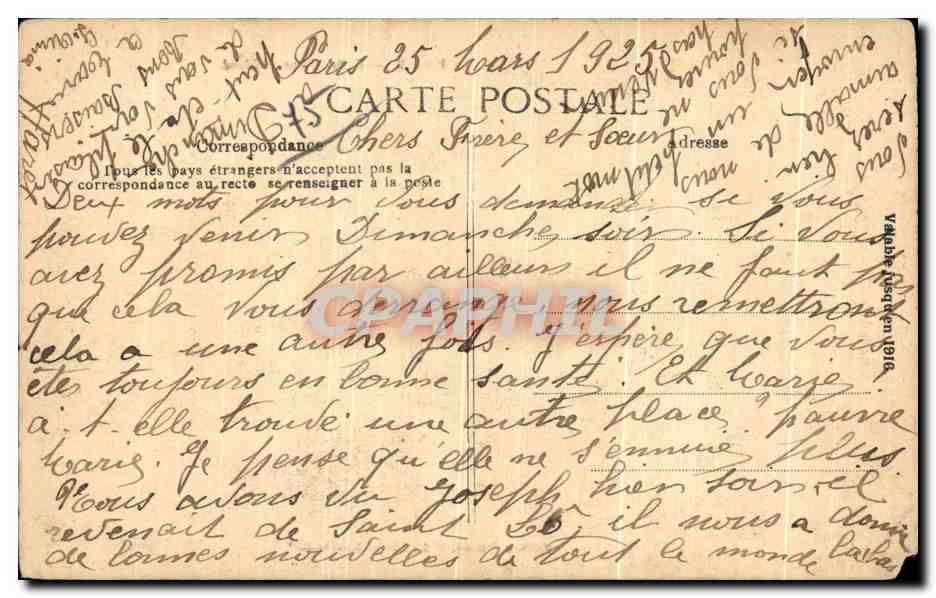CPA Paris Eglise Saint Medard — Rückseite