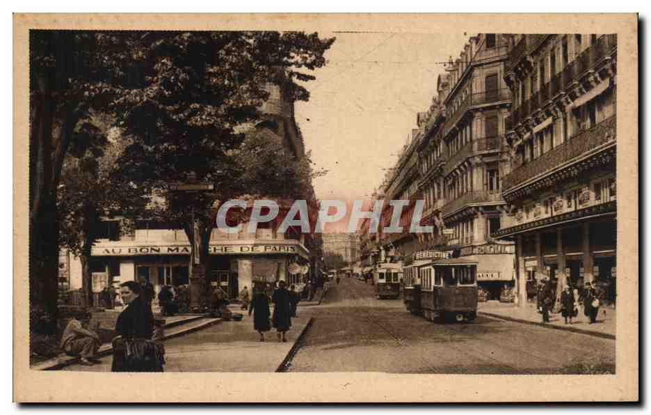 CPA Toulouse Rue Alsace Au Bon Marche de Paris Tramway