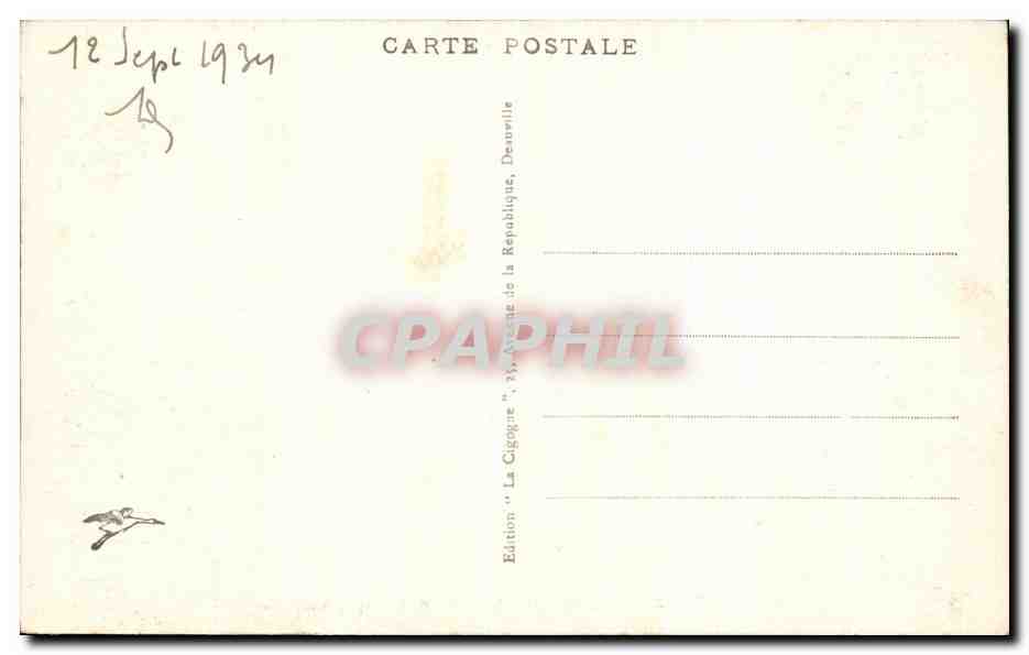 CPA Deauville la Plage Fieure La Gare Philippot — Verso