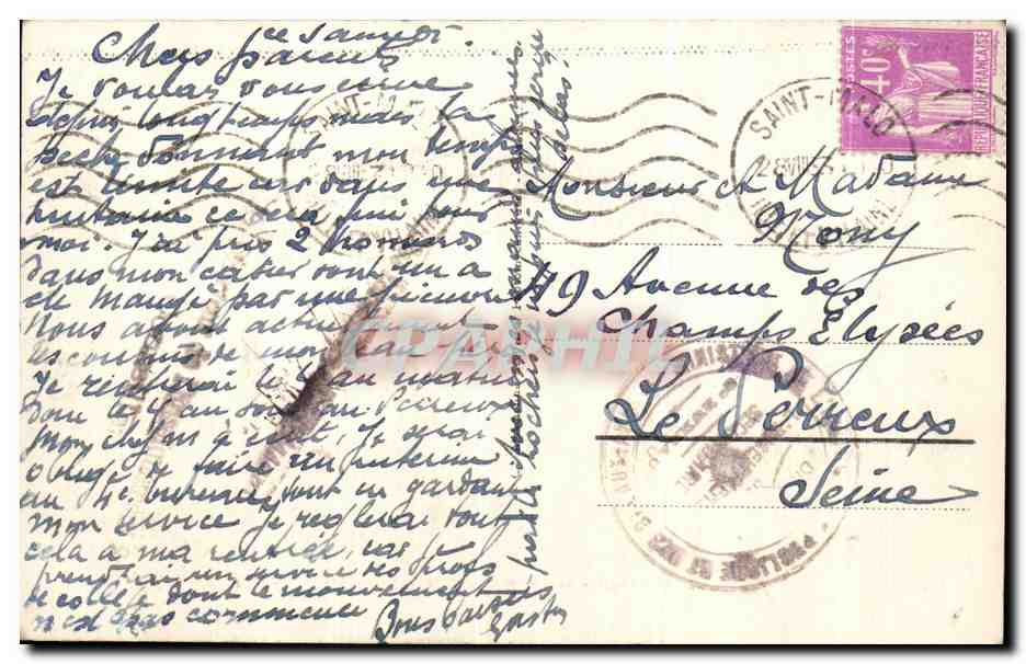 St-Malo - Les Remparts et la Ville vus du Grand Bey — éditeur ABA, n°5 — Reverso