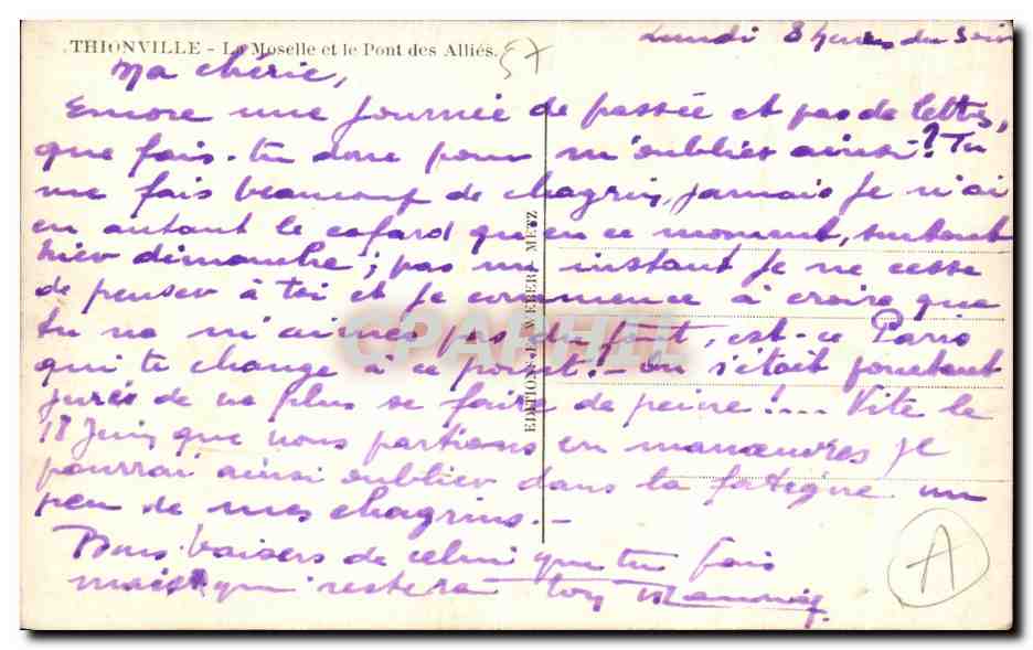 CPA Thionville La Moselle et le Pont des Allies — Back