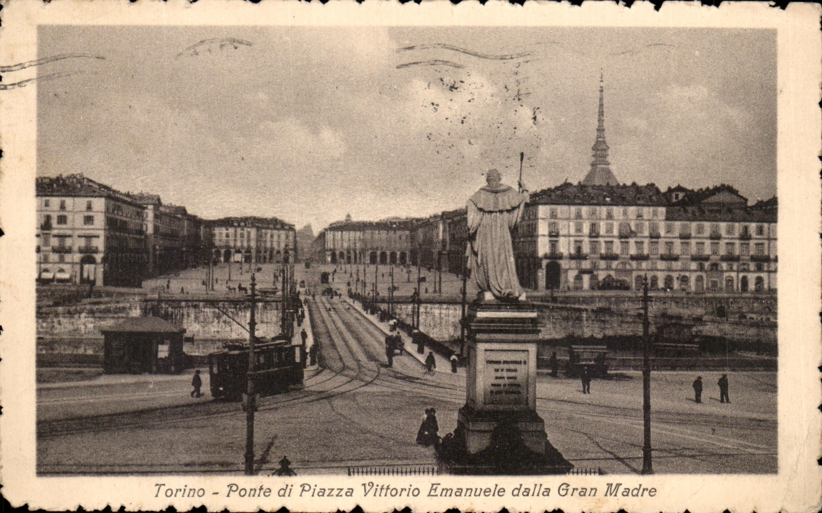 CPA Torino Ponte di Piazza Vittorio Emanuele dalle Gran Madre