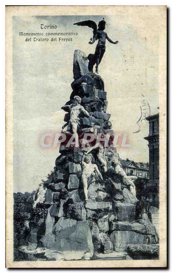 CPA Torino Monumento Commemorative del Traforo del Freyus 