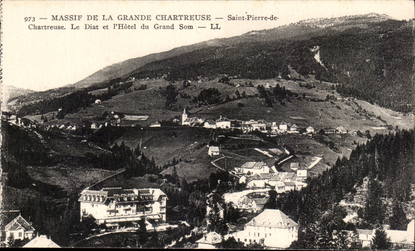 CPA Massif De la Grande Chartreuse Saint Pierre de Chartreuse Le Diat et l Hotel du Grand Som