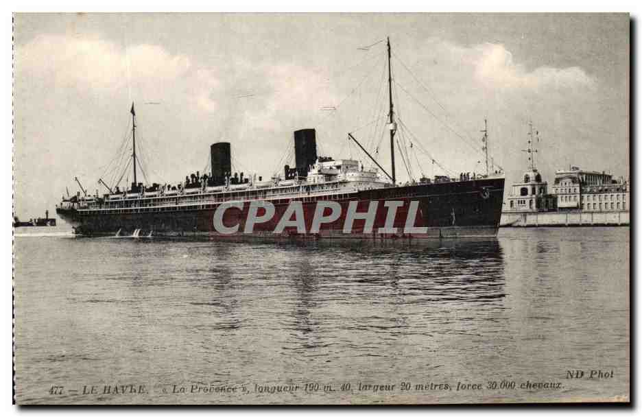 CPA Le Havre La Provence Bateau