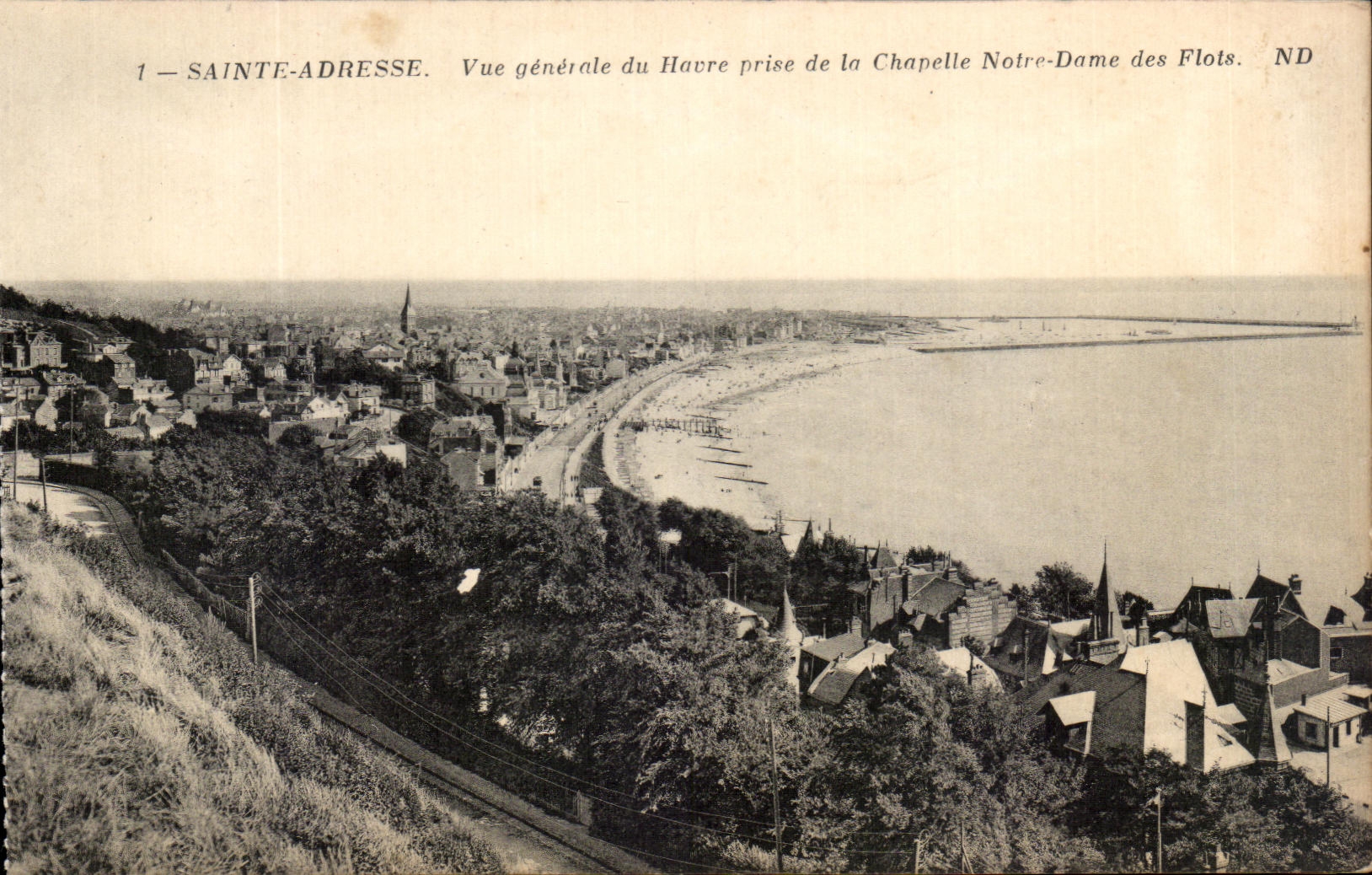 CPA Sainte Adresse Vue Generale du Havre Prise de La Chapelle Notre dame des flots 