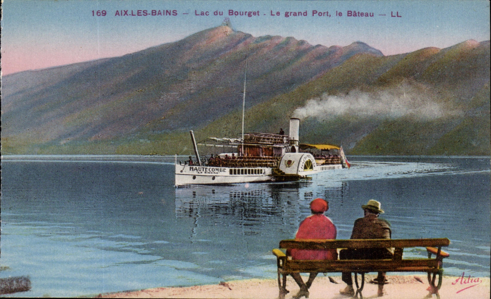 CPA Aix Les Bains Lac du Bourget Le Grand Port Le Bateau 