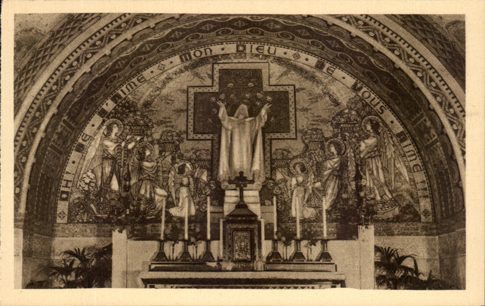 Crypte de la Basilique de Lisieux — Mosaïque du Chœur — Éditeur C.B.S.T. n°8