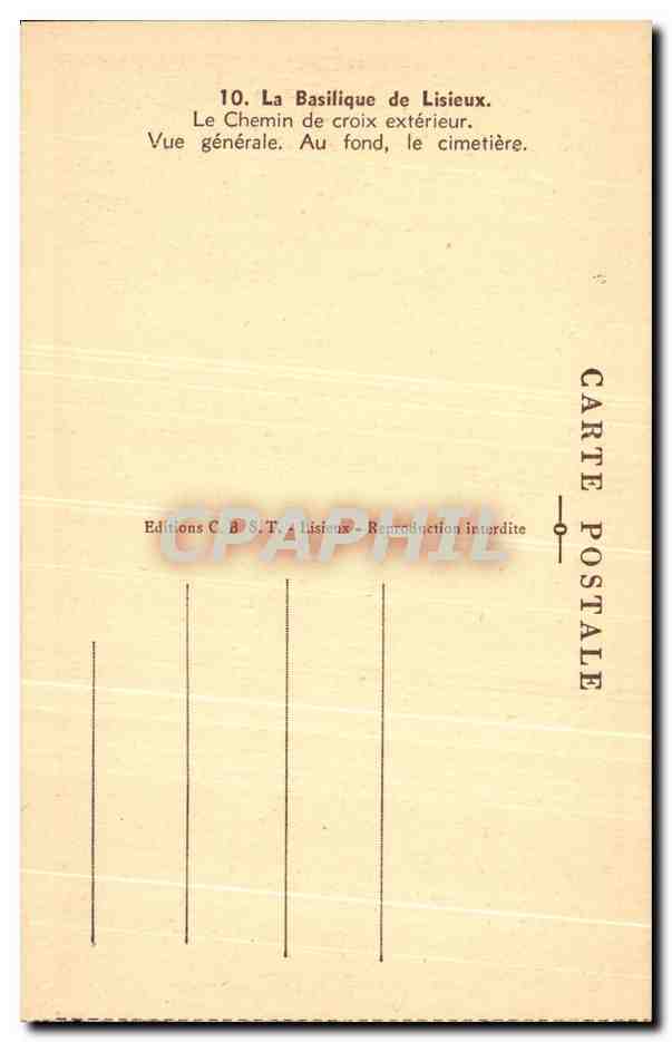La Basilique de Lisieux — Chemin de croix extérieur — Éditions C.B.S.T. Lisieux — Rückseite