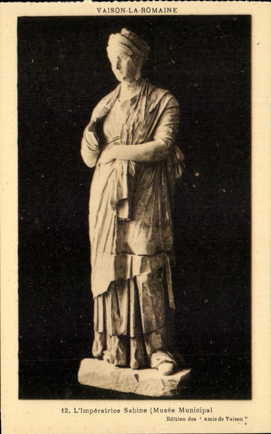L'Impératrice Sabine — Musée Municipal — Édition des 'Amis de Vaison'