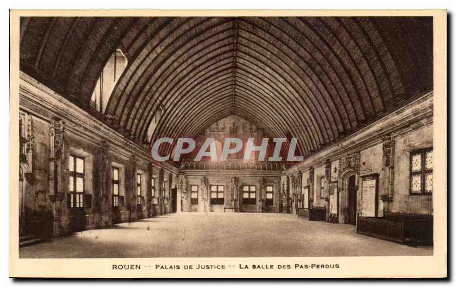 CPA Rouen Palais De Justice la Salle Des Pas Perdus