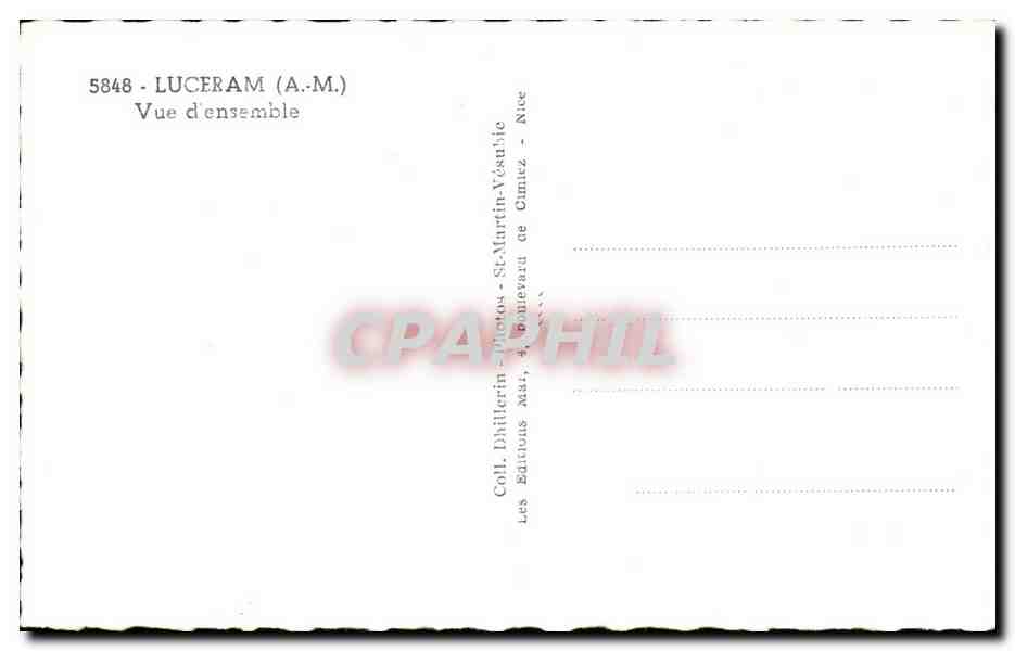 CPSM Luceram Vue ensemble — Rückseite