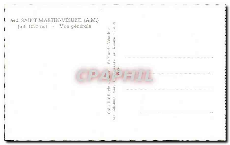 CPSM Saint Martin Vesubie Vue generale — Rückseite