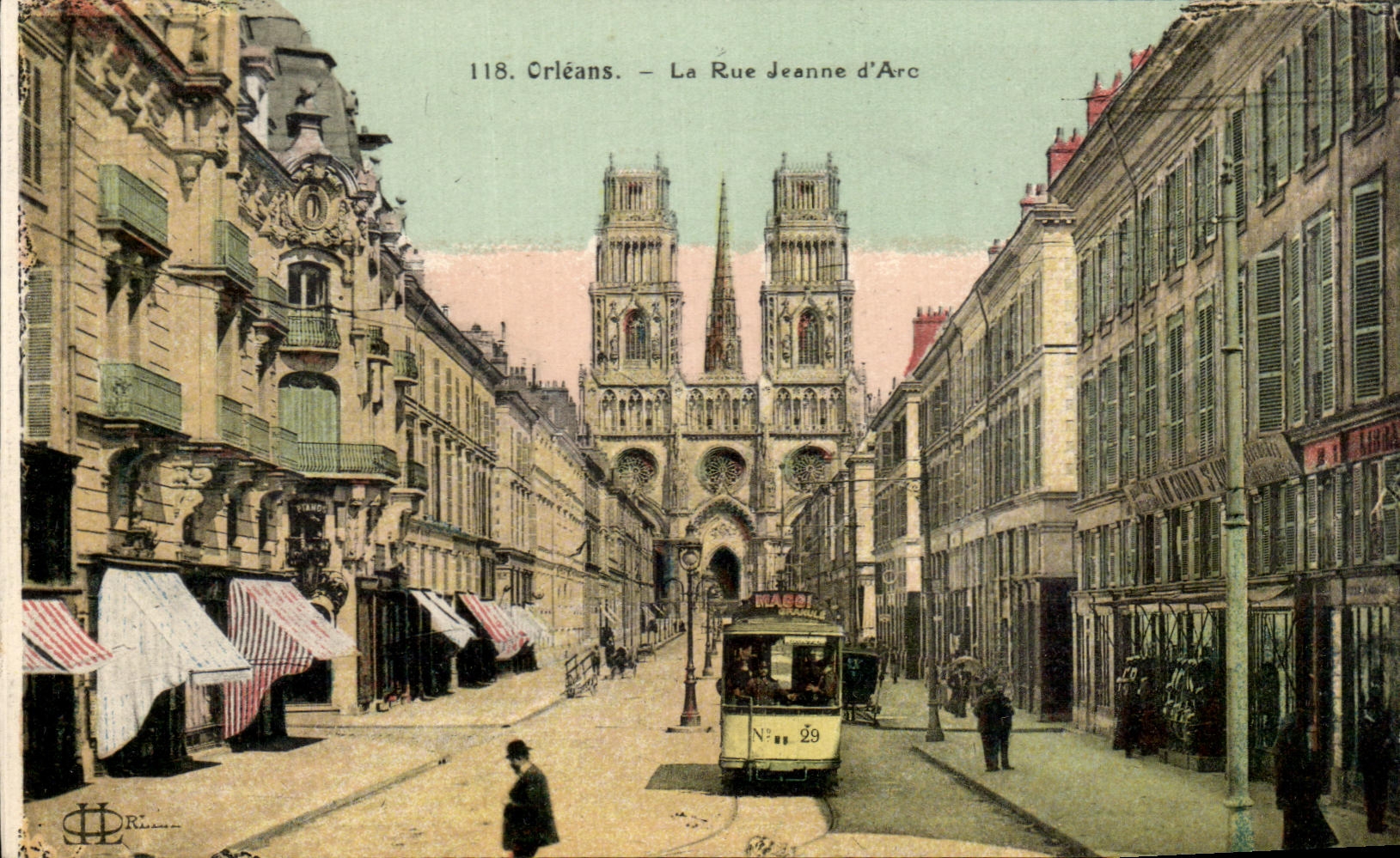 CPA Orleans La Rue Jeanne D Arc Tramway Maggi