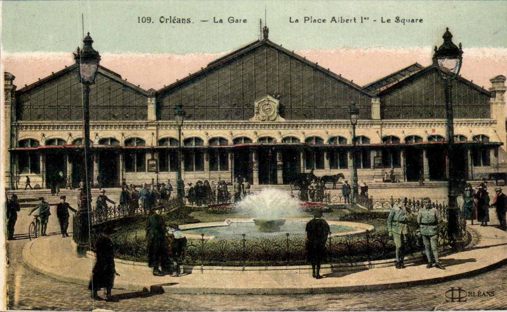 CPA Orleans La Gare La Place Albert 1er Le Square 